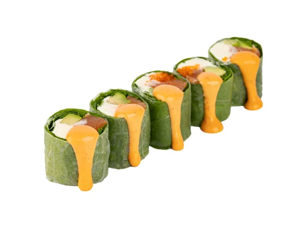 Spring roll with salmon
